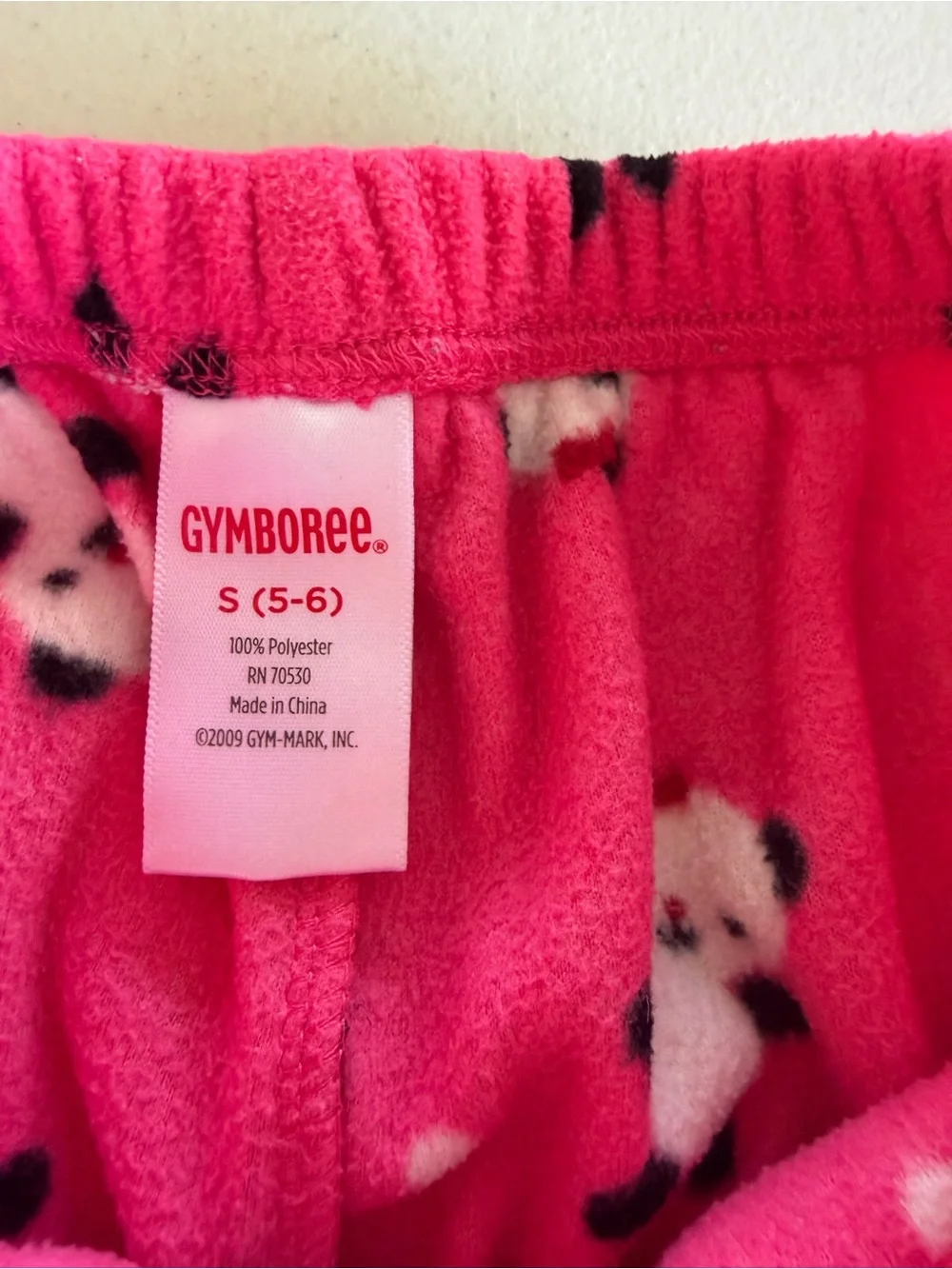 Gymboree Hot Pink Panda Fleece Pajama Set